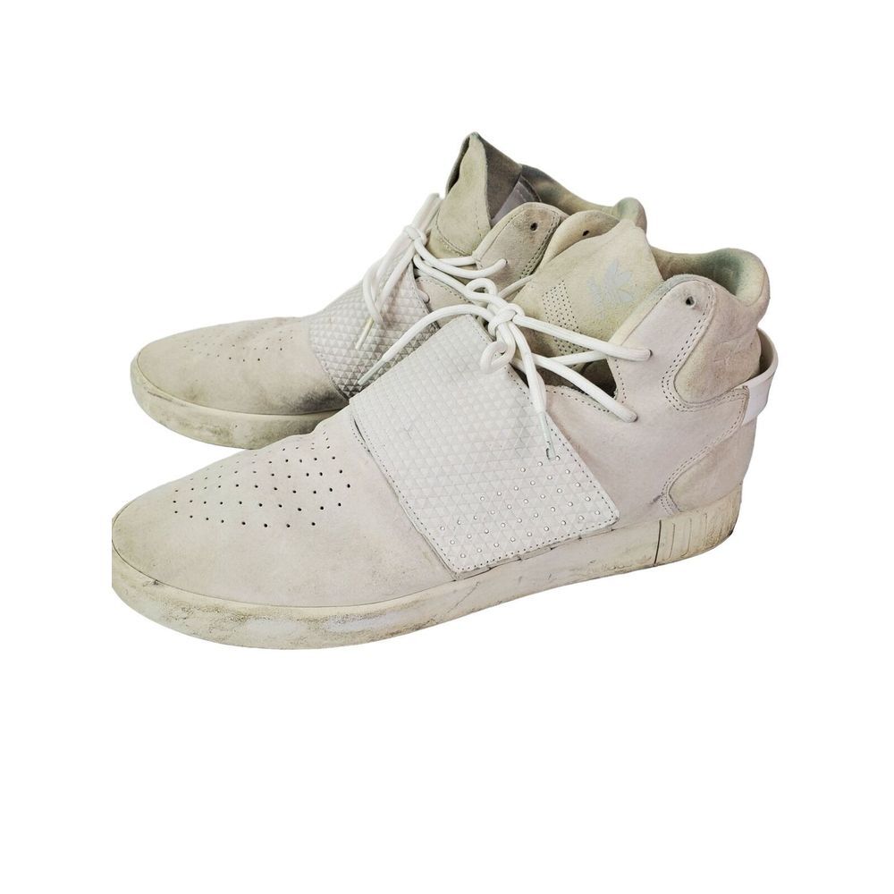 Adidas Tubular Invader Mens White Basketball Sneakers 13